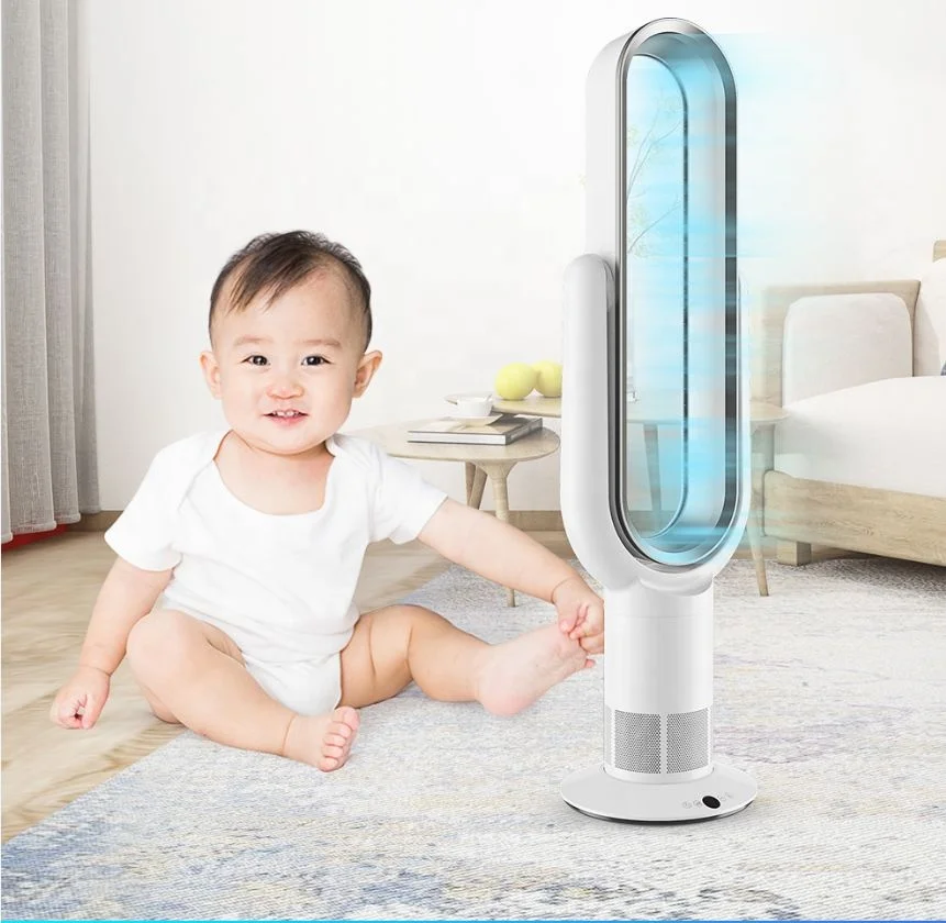 Home Appliance Remote Control  LCD Screen Portable ABS Air Cooling Standing Electric Bladeless fan