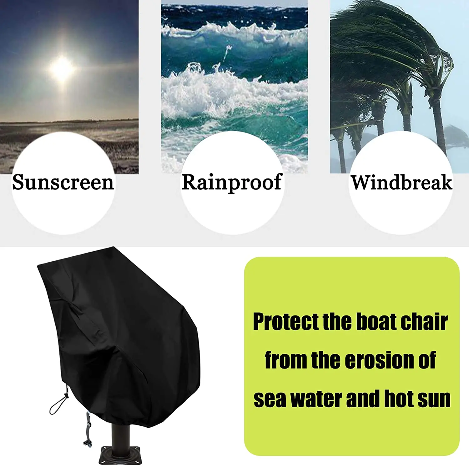 Waterproof Protects Captain Chair Heavy Duty Oxford Fabric Boat Seat Cover Boat Bench Chair Seat Cover