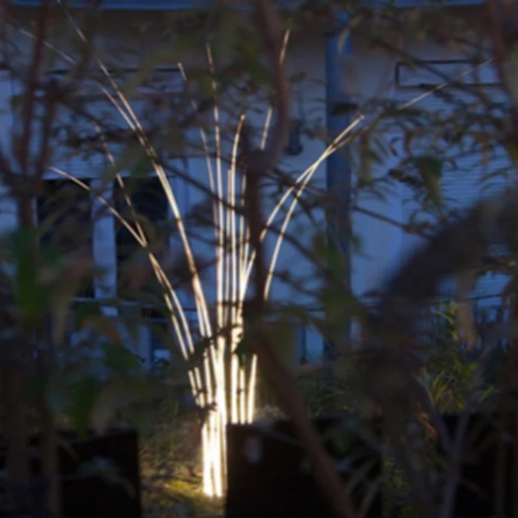 Outdoor Waterproof  Led Fiber Optic Flower Light Plug-in Lawn Fiber Optic Lights For Garden Decorative Lights