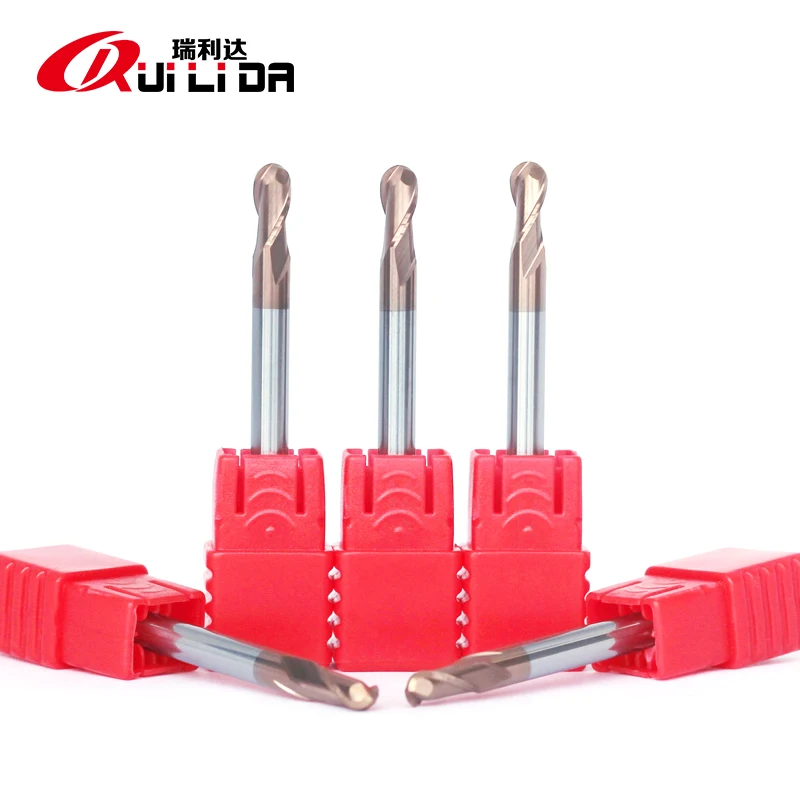 RLD HRC55 heat resistant carbide 6mm ball nose end mills 2 flutes wholesale