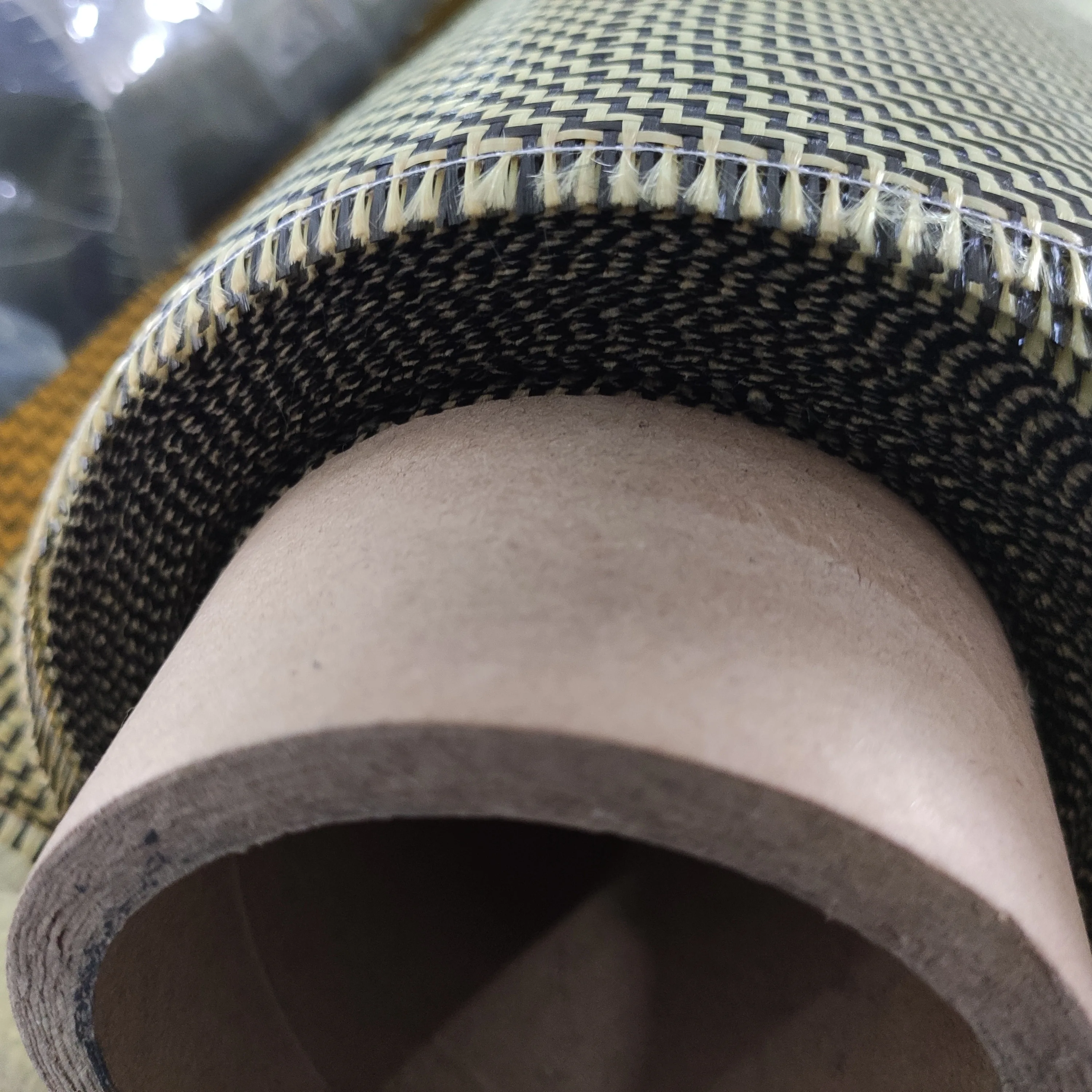 Желтая арамидная ткань из углеродного волокна