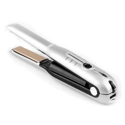 Cordless LED Display Hair Straightener USB Wireless Portable Flat Iron