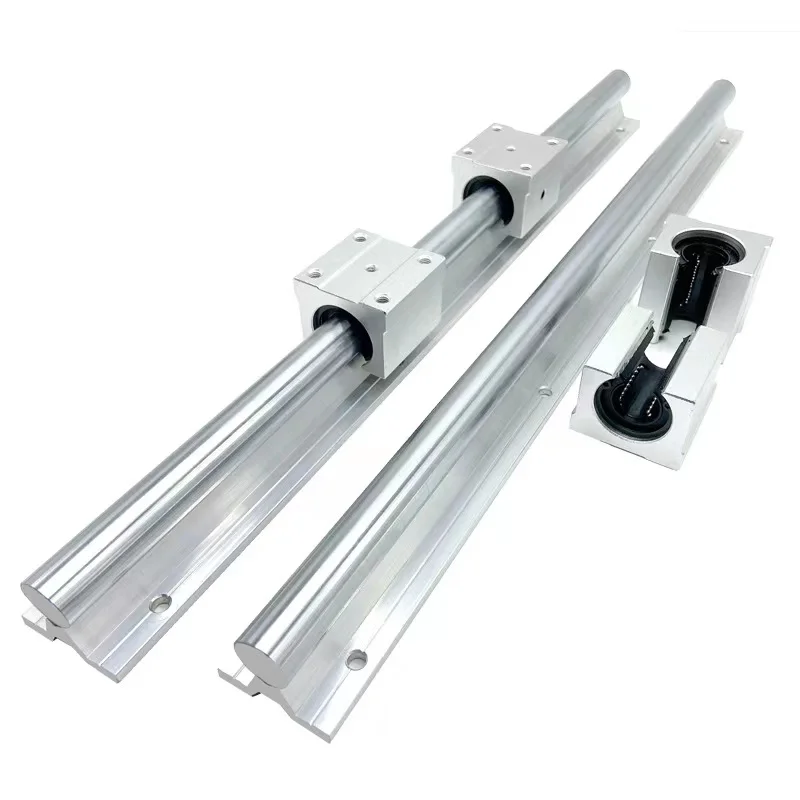 Cylindrical guide rail linear optical axis slide rail slider SBR10 12 16 20 25 30 40 50 optical axis+aluminum bracket