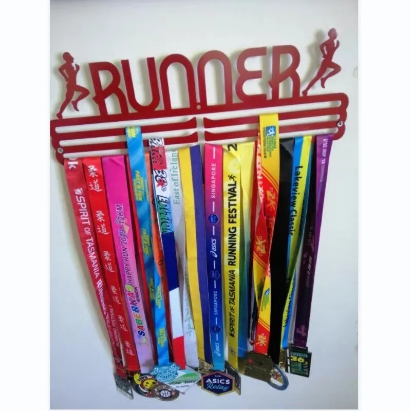 Awards Ribbon Cheer Gymnastics Soccer Softball Holder Display Custom Rack Medal Hanger Holder Wall Rack Frame Shelf-Medal Hanger