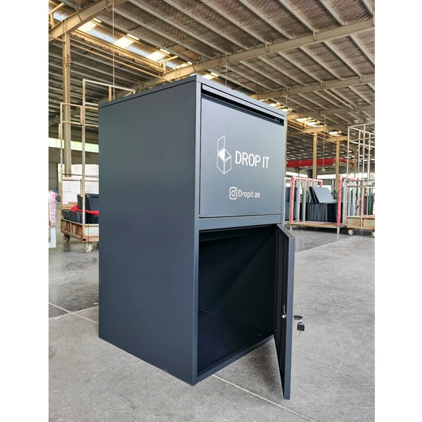 UAE Mailbox Large Parcel Drop Box Black Color Anti Theft Parcel Box Wall Mount Parcel Box Outdoor