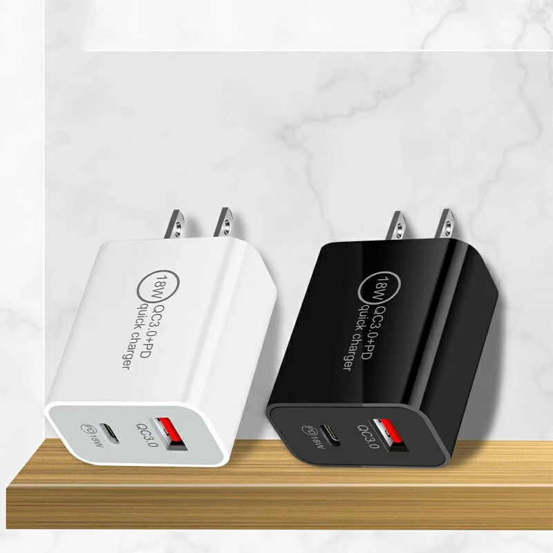 For IPhone 11 12 13 14 Wholesale Fast PD Charging Plug And Cable USB C Power Adapter Type-C 18w PD brick Charger