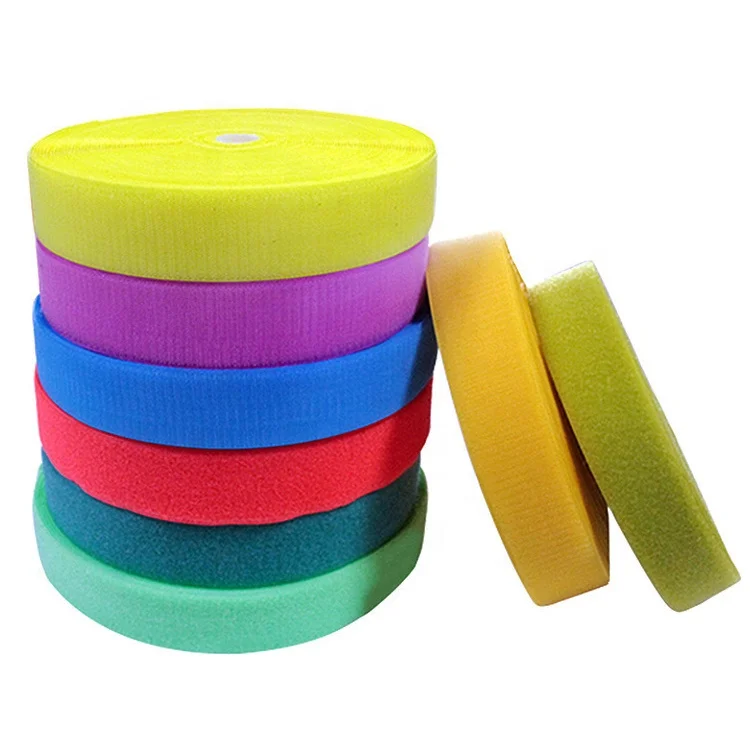 180MM Super Wide Fastener Sew on Hook and Loop Tape 10MM-180MM Double Sided Tape Self-adhesive 100% Nylon / 80% Nylon 6000meters