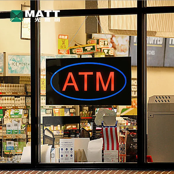 Led ATM Signs Decor for Bank Business Mart Shop Store Bar Cafe Now Open Sign