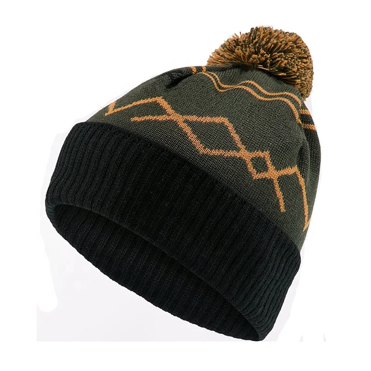 Jacquard Hat For Women Hats Winter Wholesale Luxury Vintage Knit Logo Beanie