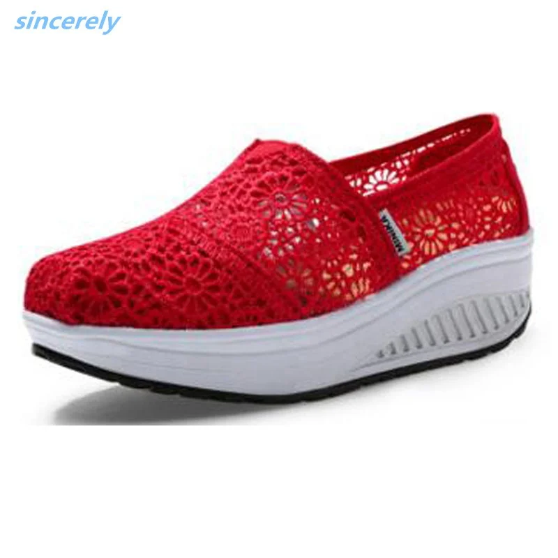 
dropshipping OEM outdoor casual breathable slip on rocking women shoes 