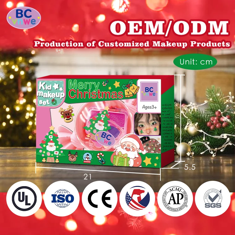 Beauty Christmas Kids Cosmetics Pretend Play Makeup Set for Pretend Play Toy for Gift of Kid Makeup Toys