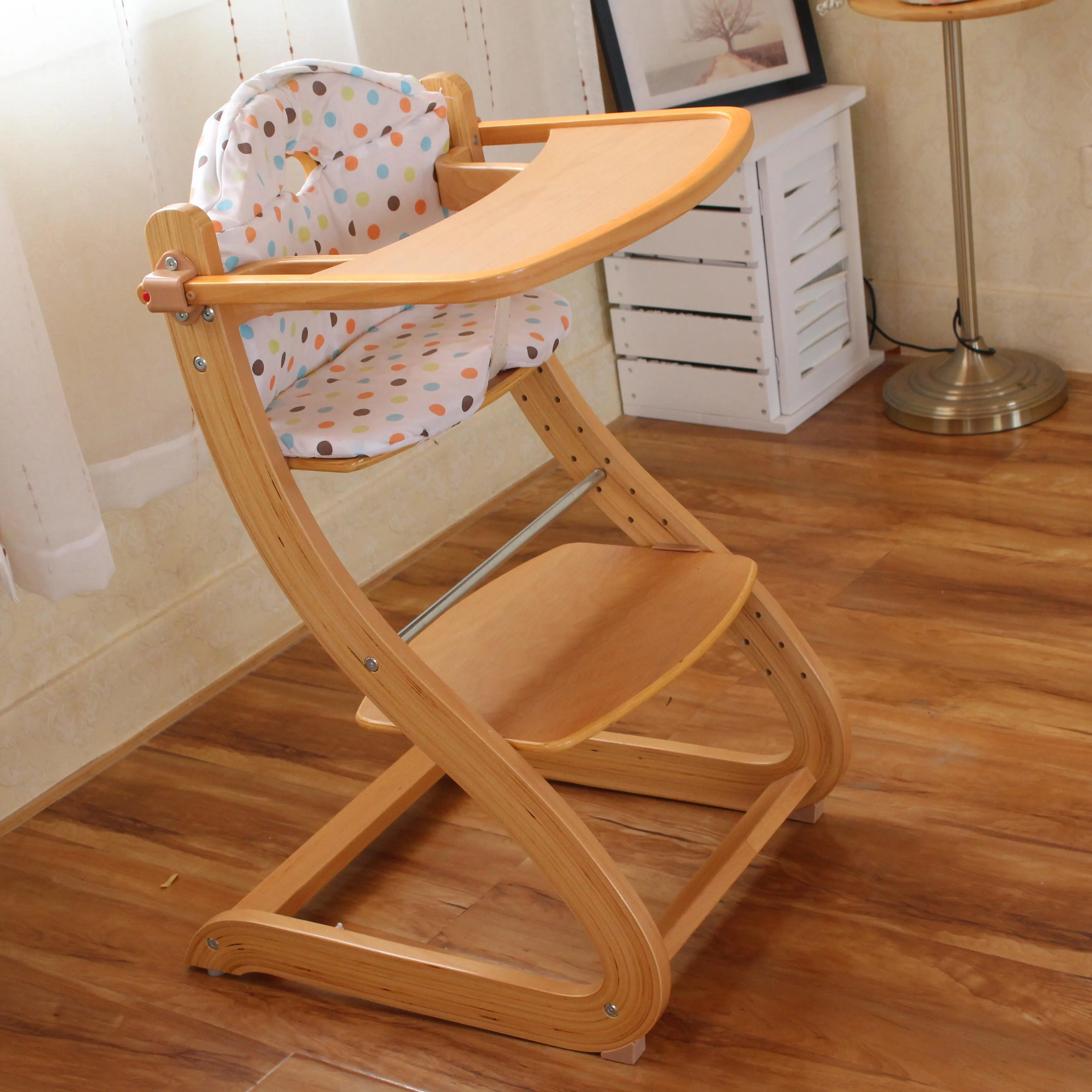 
Высококачественный деревянный детский стул для кормления 