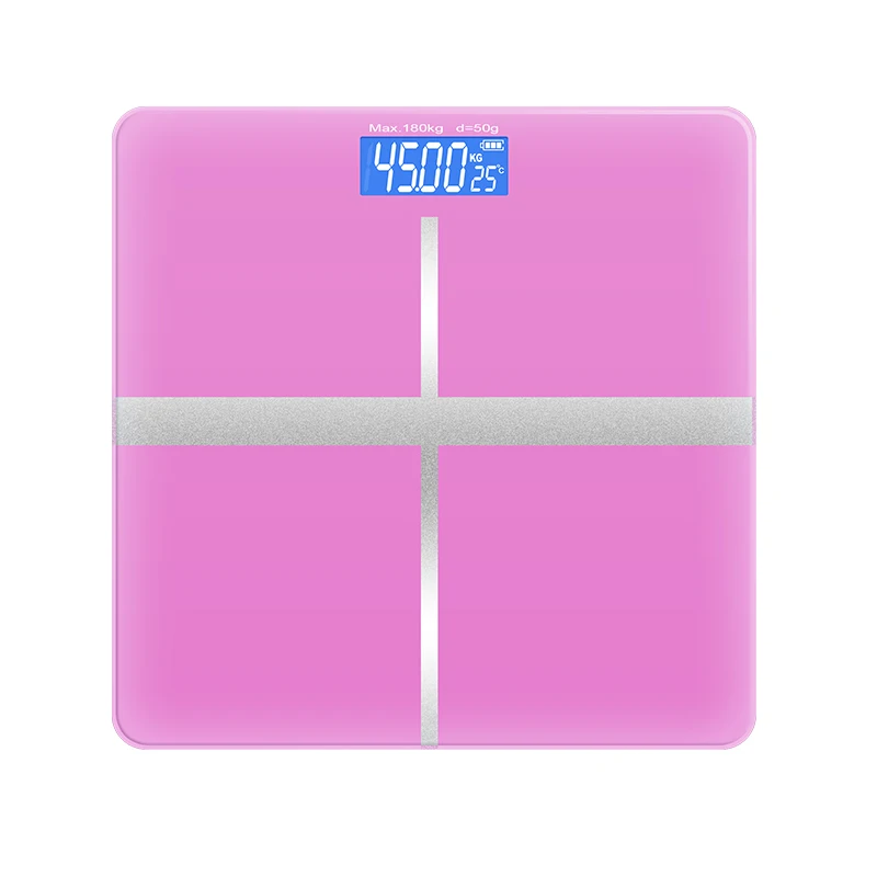 Glass bathroom digital human personal weight scale