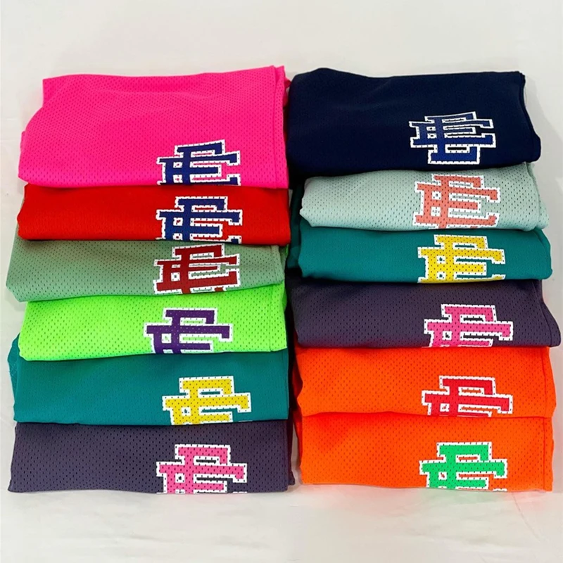 2022 Basic EE Fitness Polyester Mesh Shorts Logo Custom Printed Shorts For Men