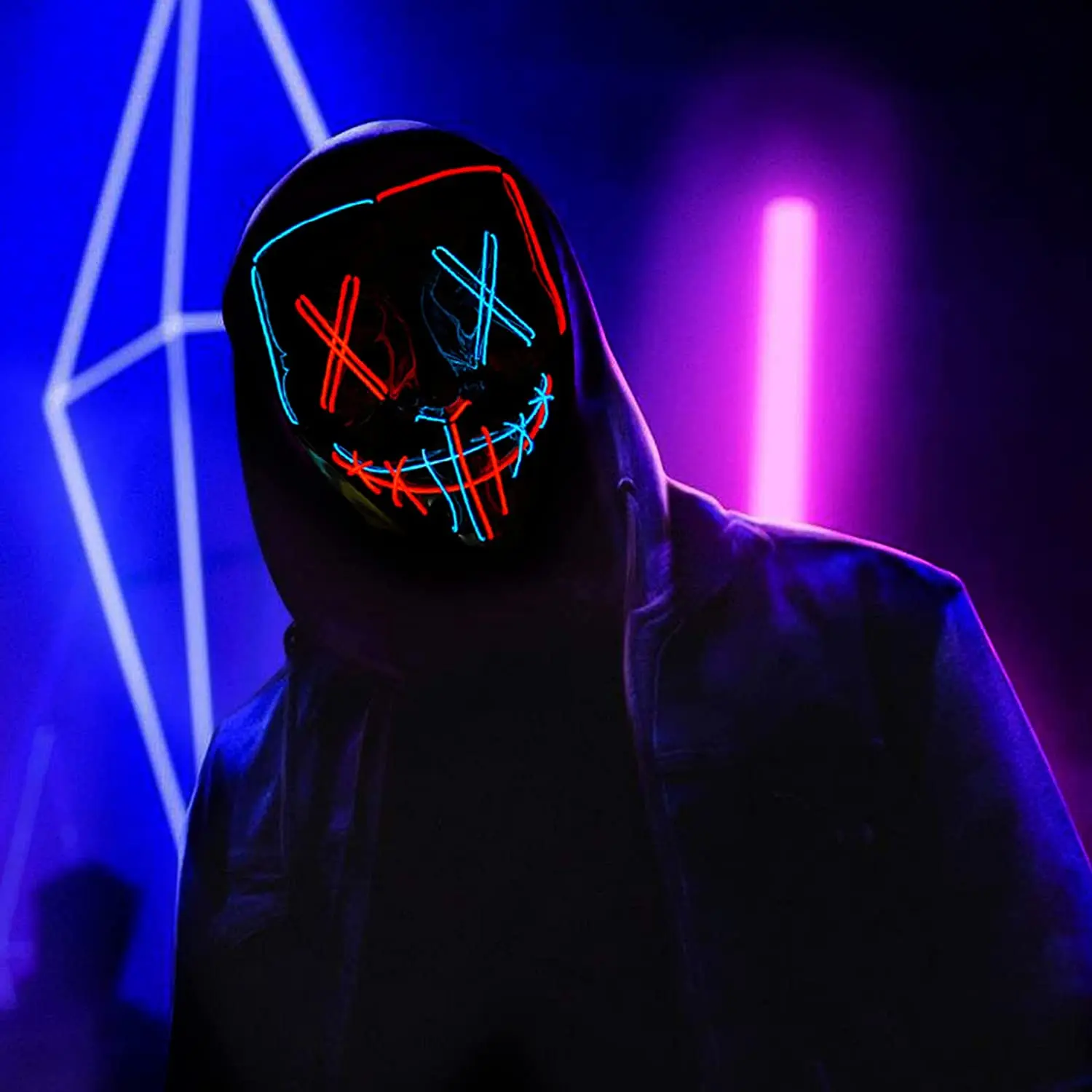 Face mask featuring light LED for party Halloween mask,featuring light LED cold,Halloween decoration