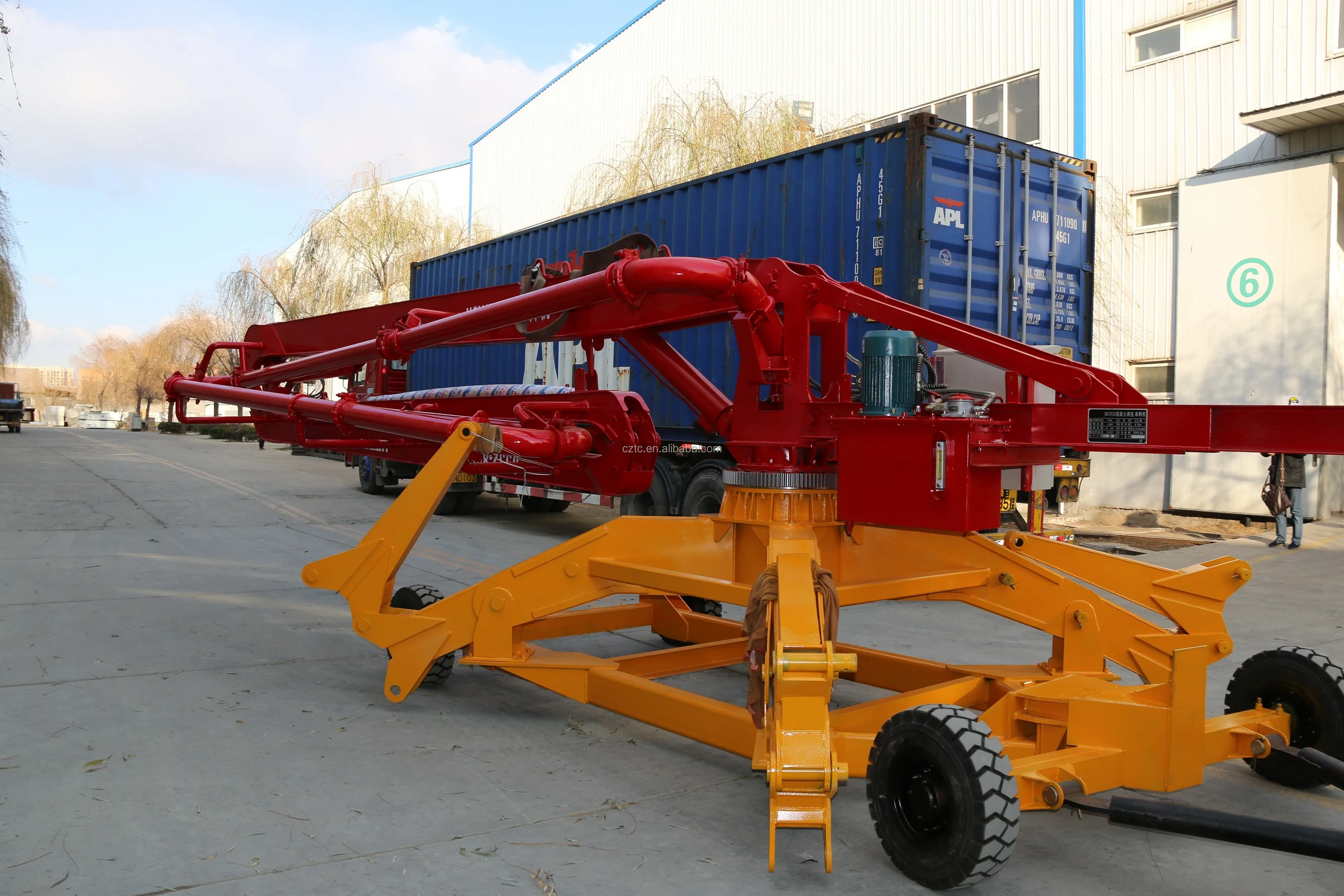 12m 15m 18m spider concrete placing boom for sale,  fixed placing boom, mobile placing boom, Manual, electric and Hydraulic type