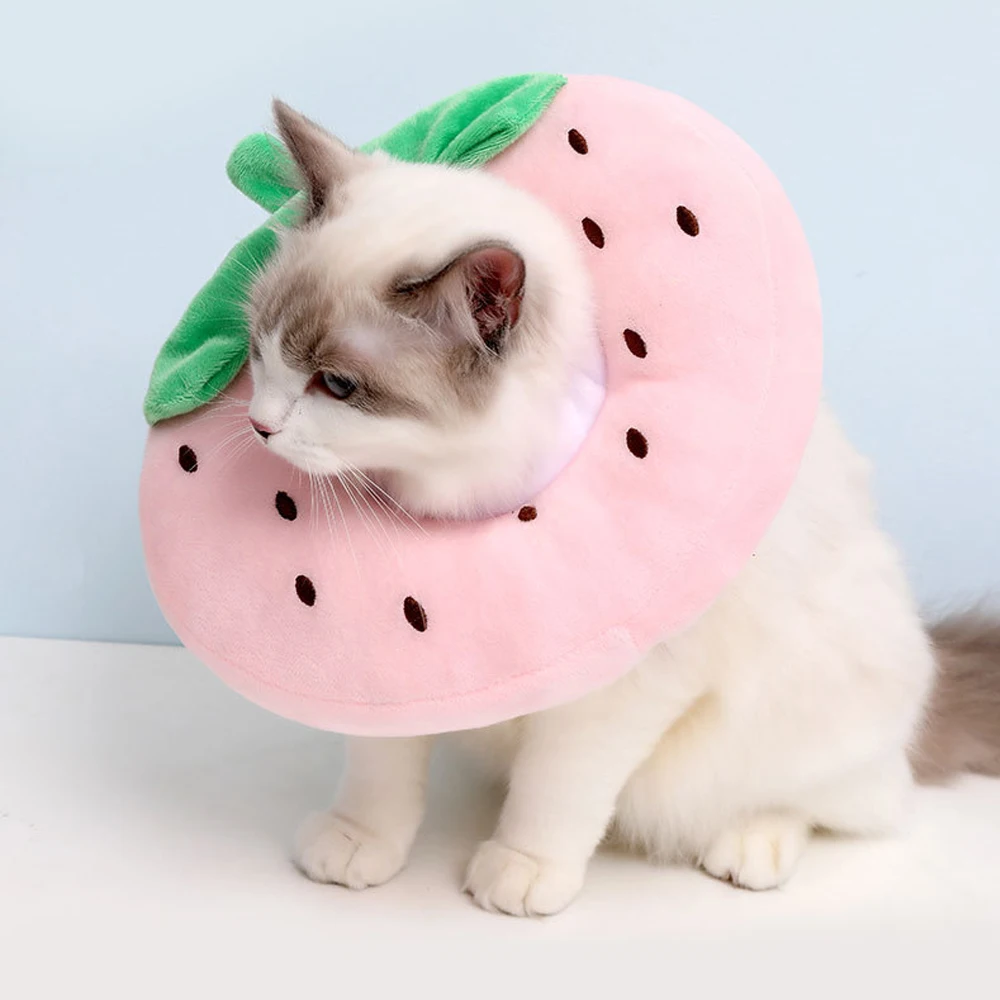 Prevent Licking And Biting Headgear Lovely Fruit Shaped Protective Cover Cotton Pet Collar