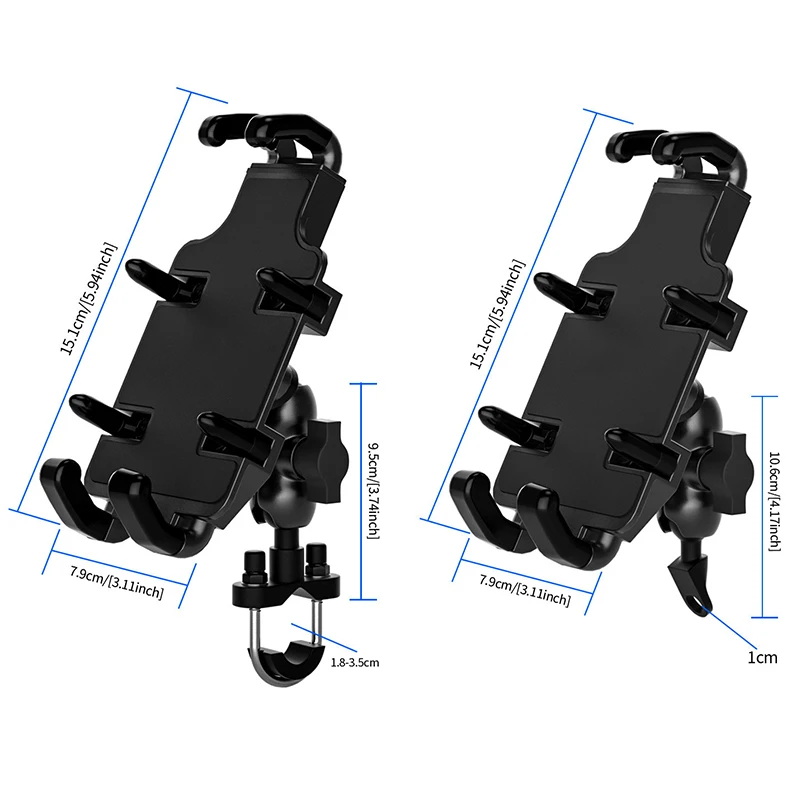 New aluminium motorbike phone holder with 360 degree rotation base