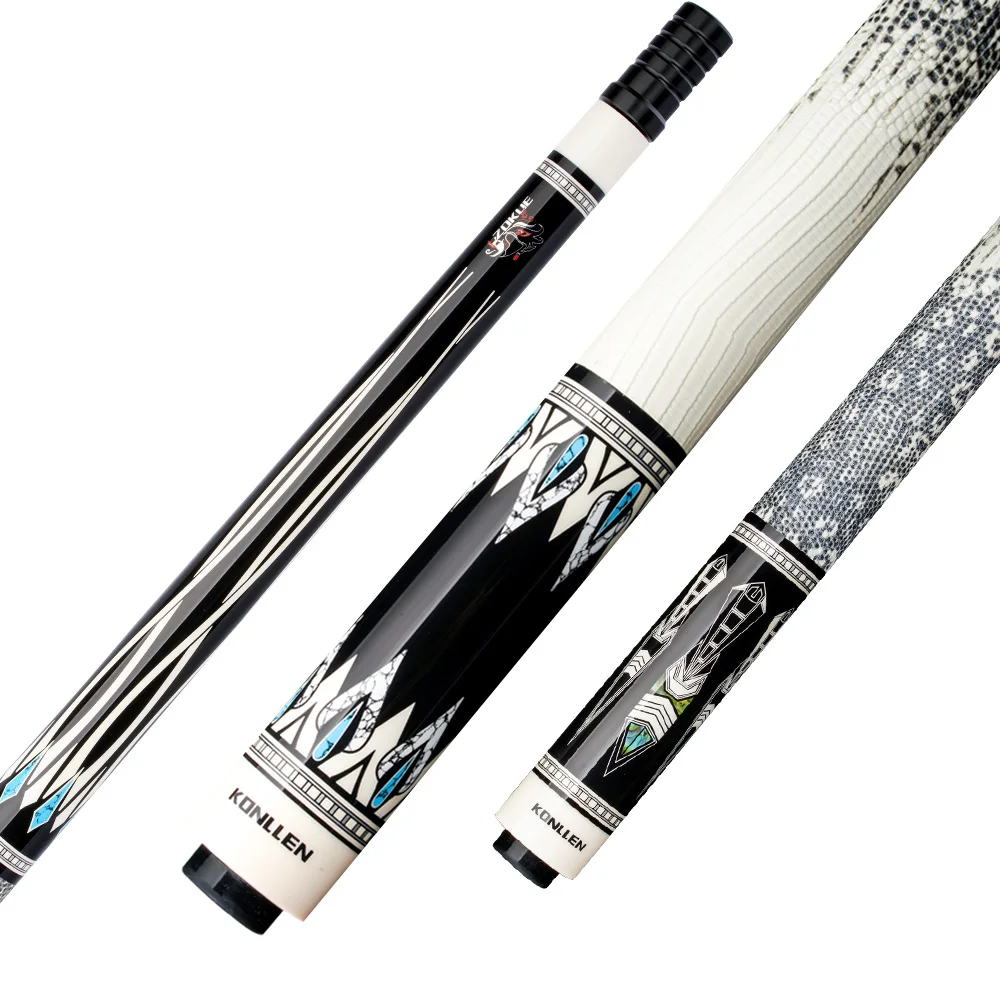 KONLLEN Pool Cue Stick Tiger Everest 10.5/11.5/12.5mm Tip Leather Grip Canadian Maple Shaft Radial Pin Billiard Cue