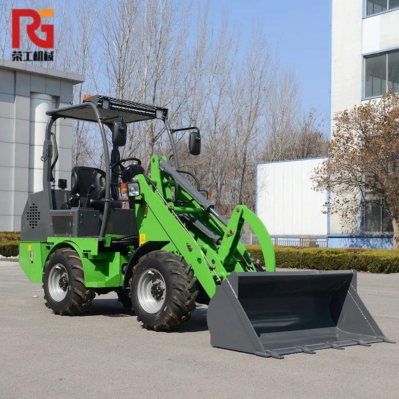 Китай Ronggong EV10 небольшой Фермерский дешевый Электрический мини фронтальный компактный аккумуляторный погрузчик для продажи