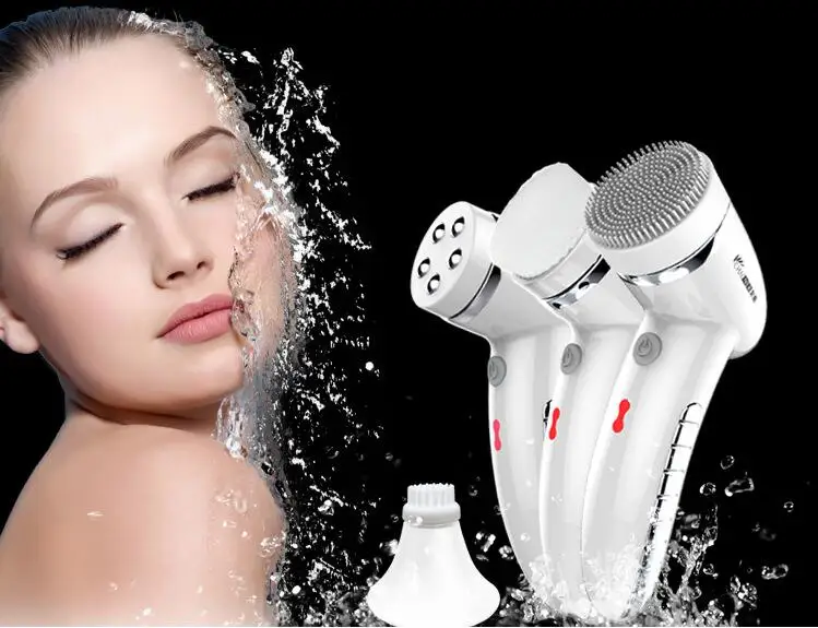 4 в 1 электрическая щетка для чистки лица мужчины и женщины IPX6 USB мощность Электрический Уход за кожей стиральная машина аккумуляторная