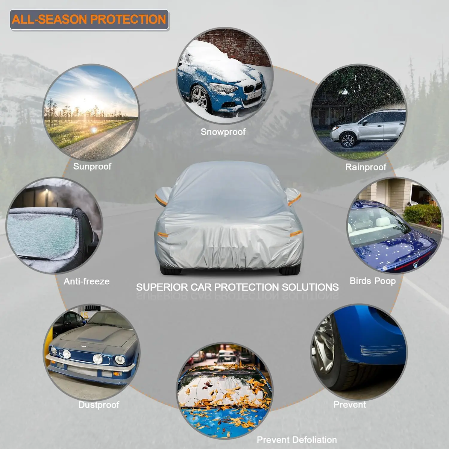 Custom Outdoor Cover Car With Logo UV Protection Car Covers Hot Sale High Quality Waterproof Car Cover