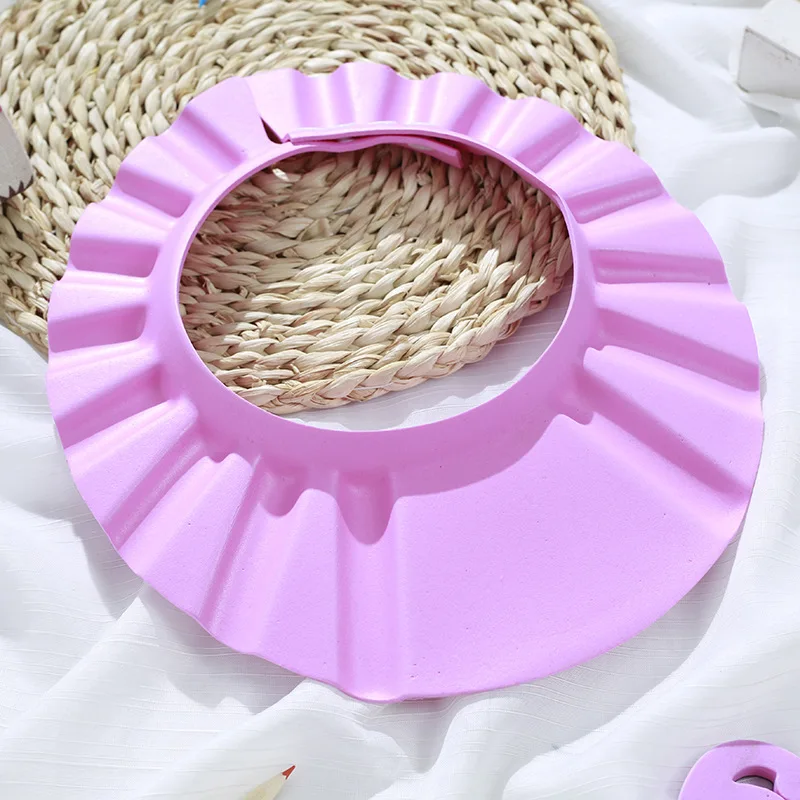 Safe Adjustable Baby Shower Bath Cap with Soft Visor Hat for Toddler & Kids - Waterproof Protection