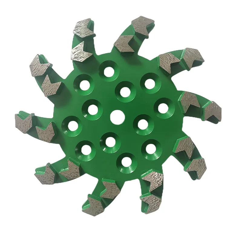 Manufacturer 10in- 250mm Diamond Grinding  Disk Polishing Plates Concrete Floor Sabre-Tooth Sharp Type Diamond Grinding Disc