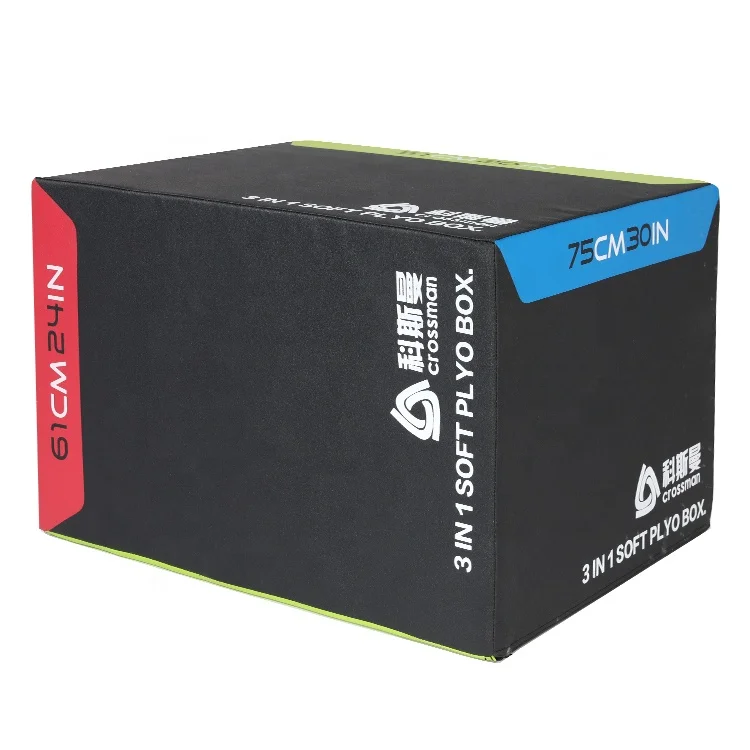 3 in 1 Foam Plyometric Box Jump Training & Conditioning Plyo Jump Box for Workout Exercise