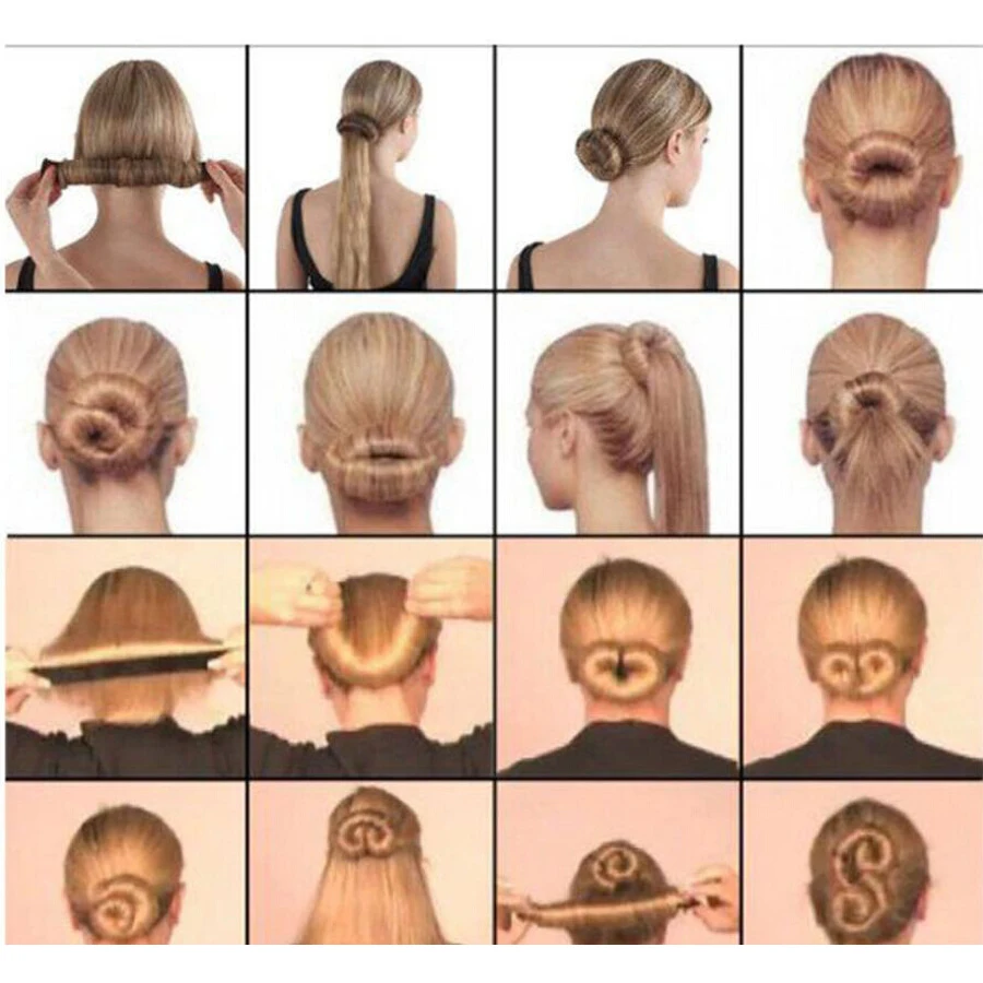 Women Girls Kids Hair Accessories Magic Hair Styling Donuts Twist Bud Head Band Ball Tool French Hair Bun Maker