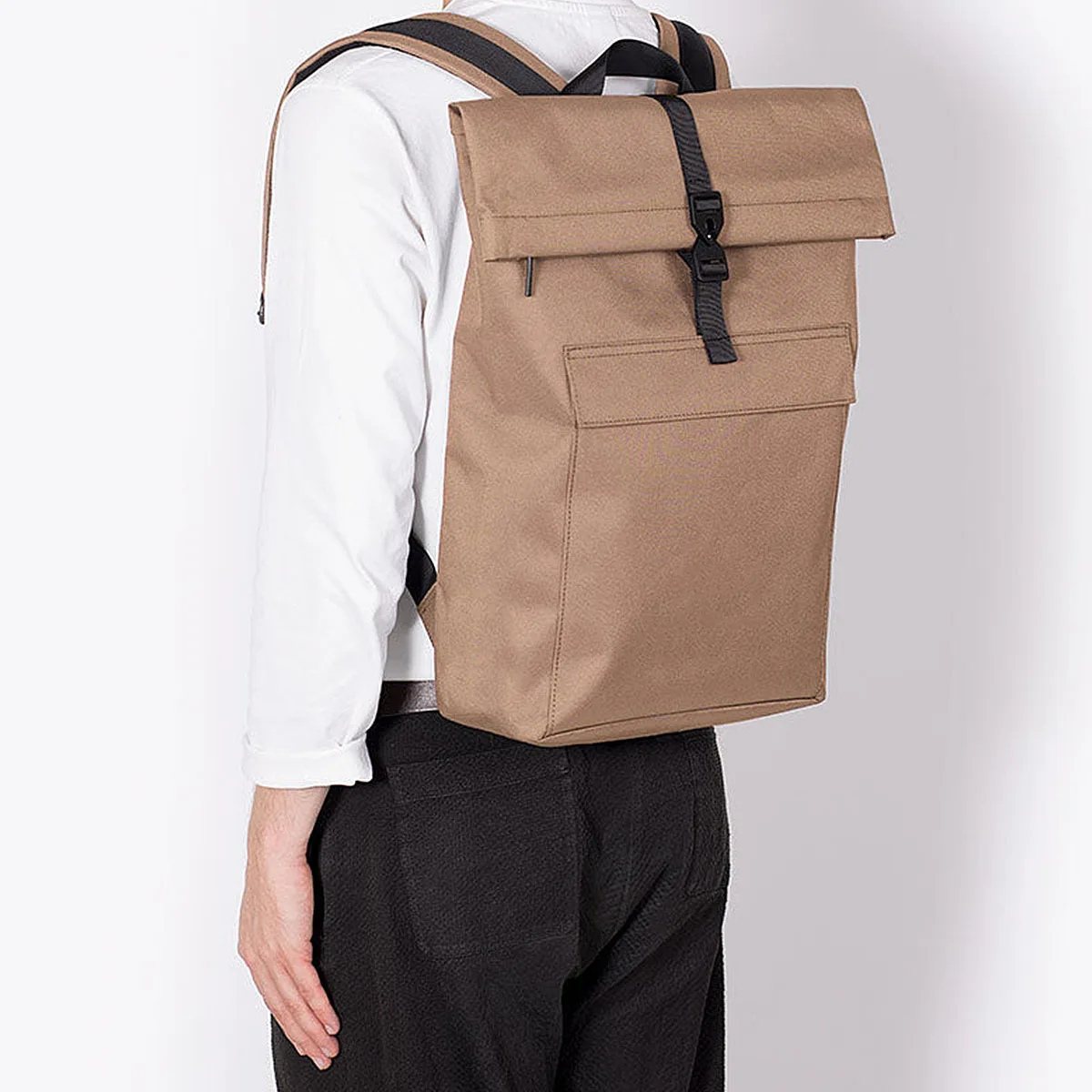 Customized Backpack For Mens High Capacity Outdoor Leisure Oxford Trendy Brand Computer Rolling Top Backpack