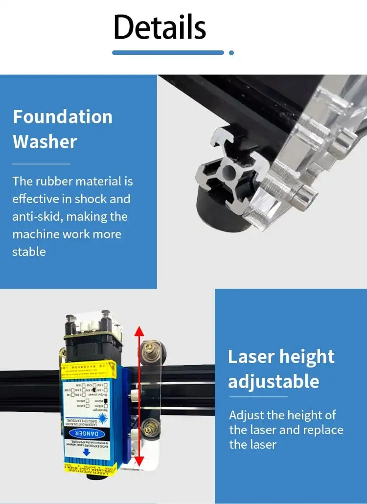 High Torque Laser Engraver Laser Engraving Cutting Machine Engraver With Rotary Axis