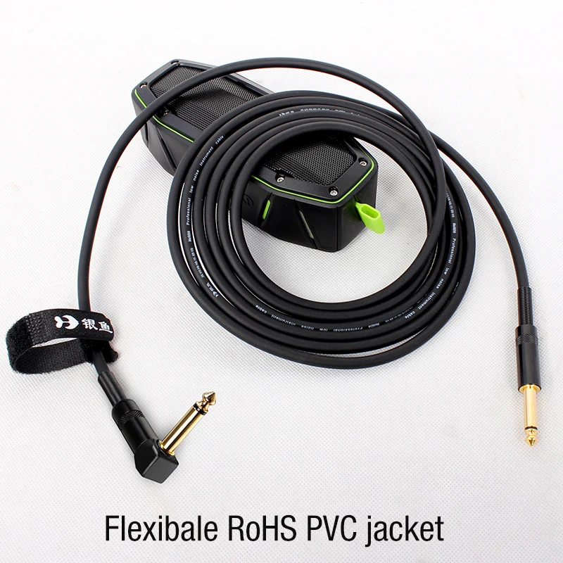 DDP RTS 10ft 3m rgiht angle 22AWG 6.35mm 1/4 Inch instrument guitar cable for Electric Guitar