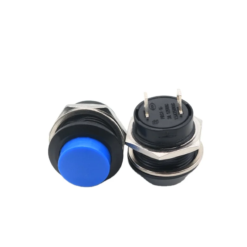 16mm button switch Screw thread self-resetting locking switch 15A 250V switch button PBS1-17