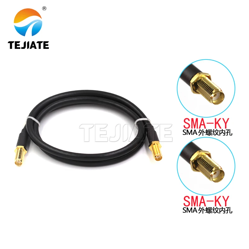 SMA to SMA RG58 RPSMA female to female RG58 Cable 50 Ohm Pigtail Coax Extension Jumper R/A male SMA Right Angle male