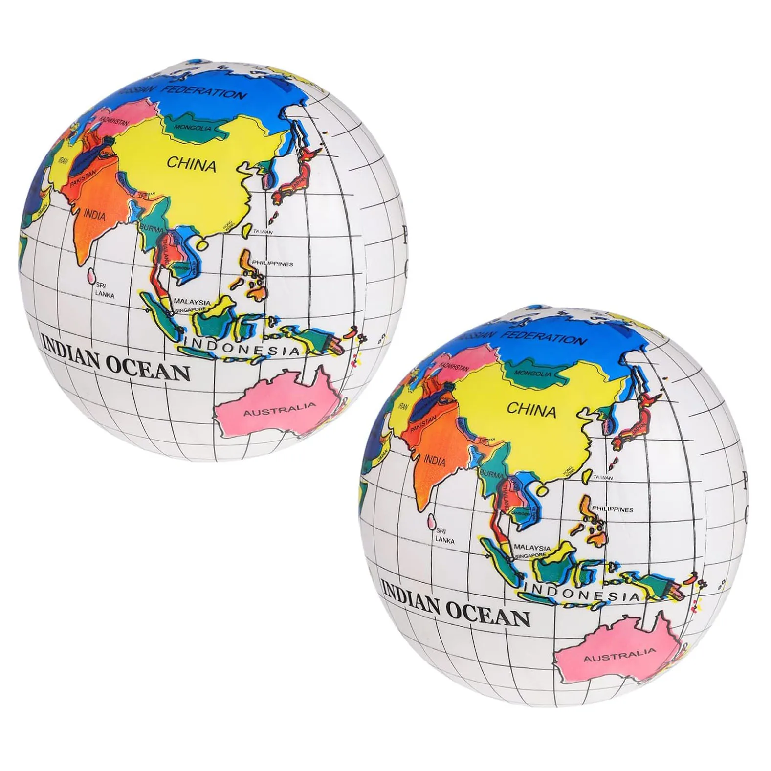 Inflatable Ball Earth Globe Beach Balls for Kids Indoor Outdoor Playing Balls PVC Customize Size