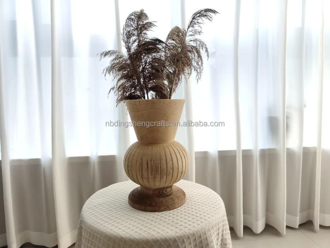 Tall Vase For Table Decor /Wooden flower Vase , Handmade Wooden Vase for Home Decor Centerpieces, Parties, Wedding Centerpie
