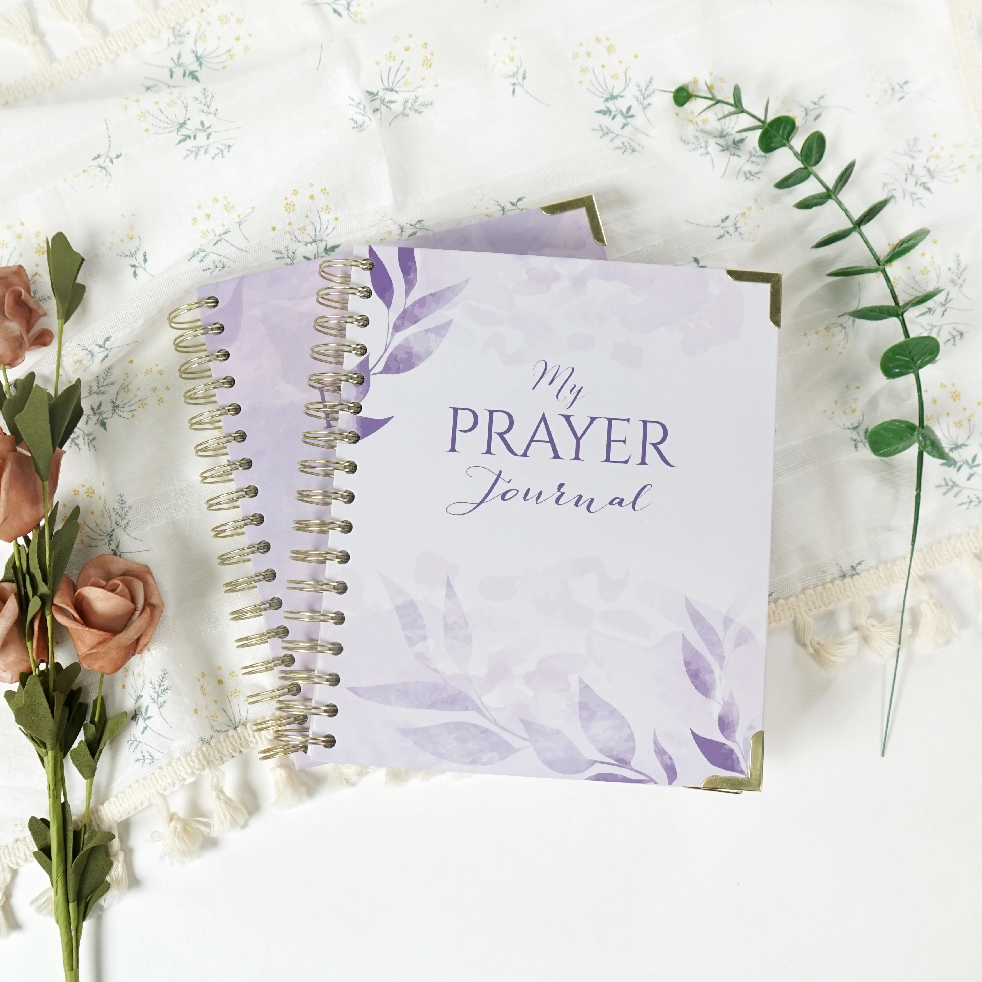 2025 New Product Custom Prayer Journal Planner Printing Hardcover Gratitude Self Care Notebook Wellness Prayer Journal For Women