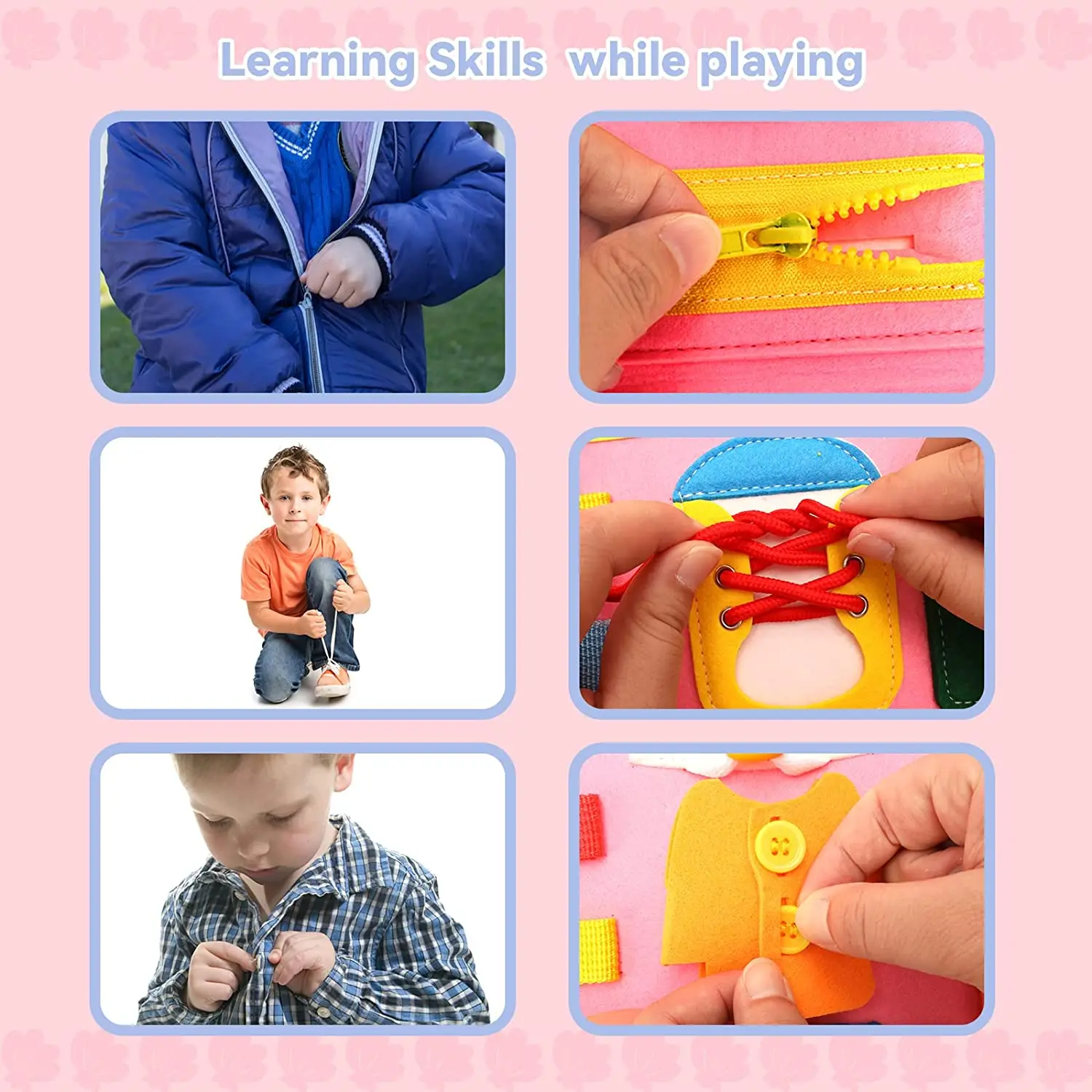 Custom Children Book Busy Board For Toddlers, Montessori Toys Busy Book Momtessorie Quiet Book Busy Board Toys