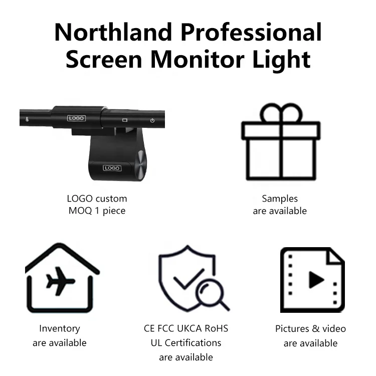 New Remote and Touch Control Pc Gaming Accessories Smart Screen Mount Luces Para Monitor Light bar with Wireless