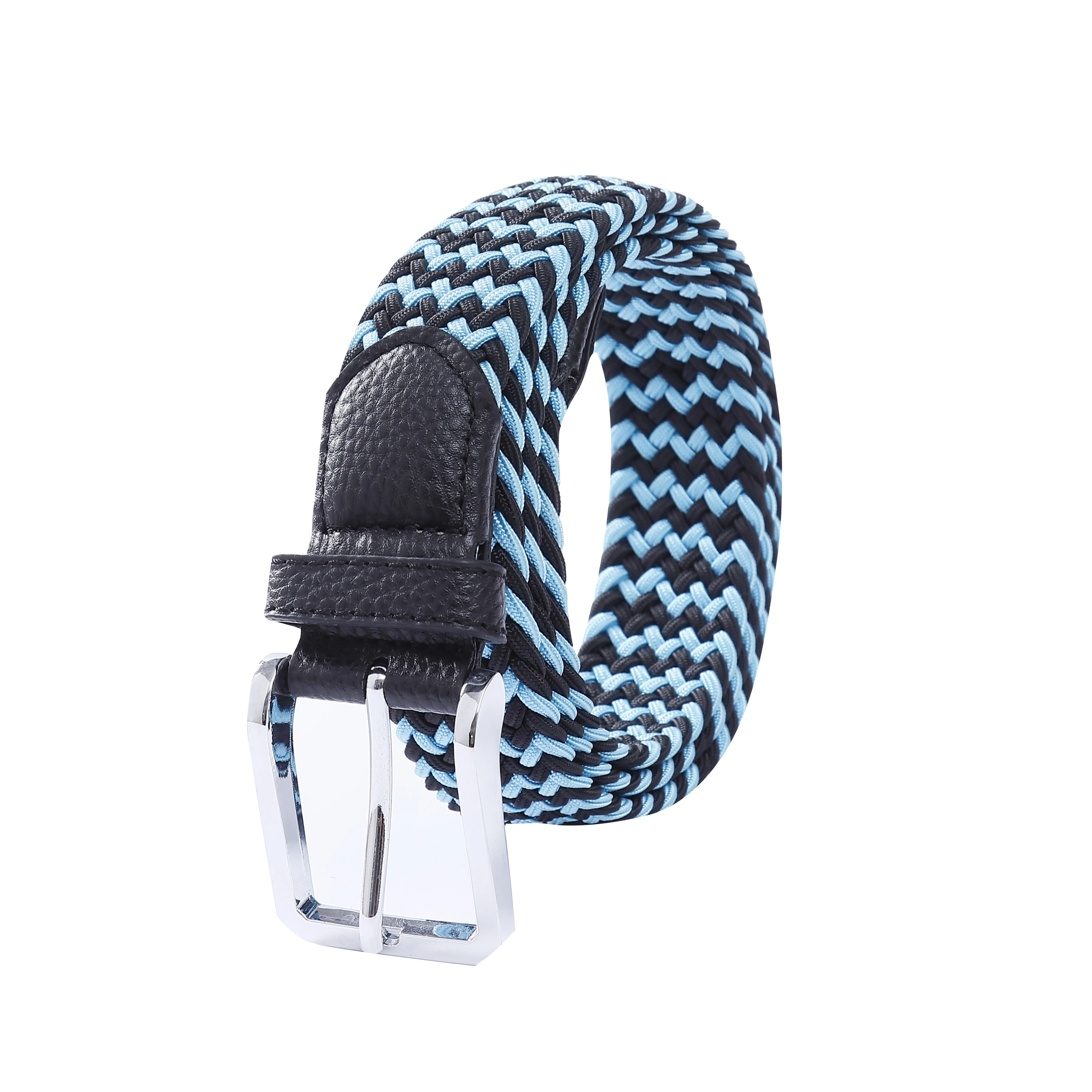 Fabric Colorful Stretch Braided Fashion Rope Belt Knitted Belt Unique Accessories  OEM Customized