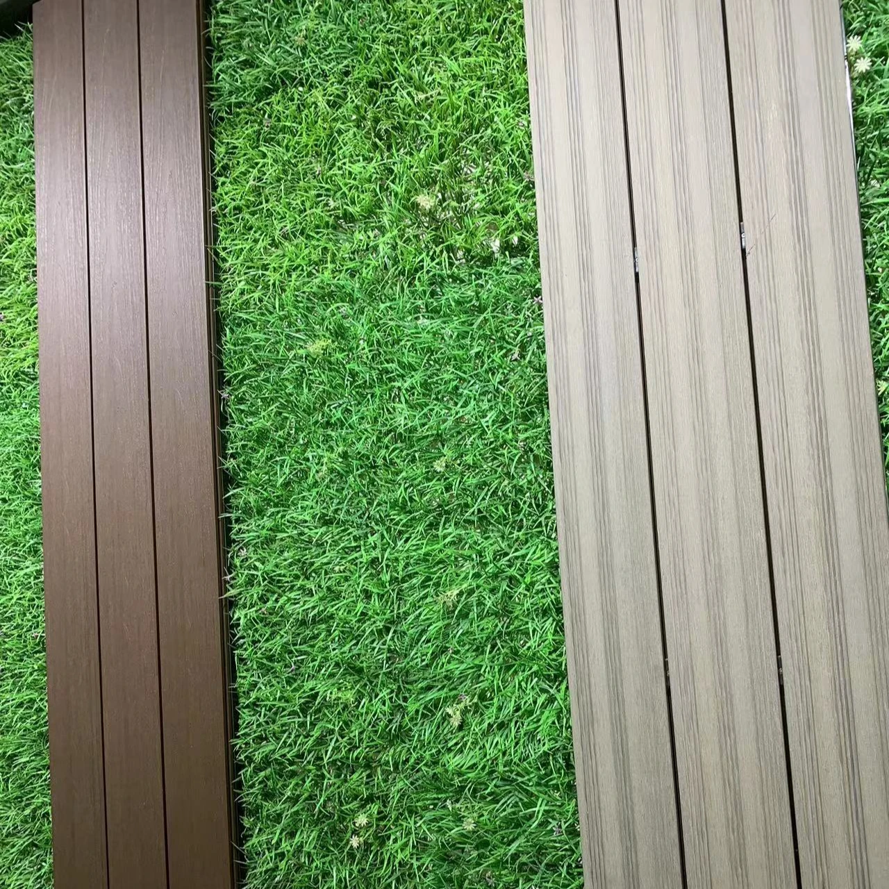 Wood design WPC hollow decking 3D embossed composite decking wpc exterior