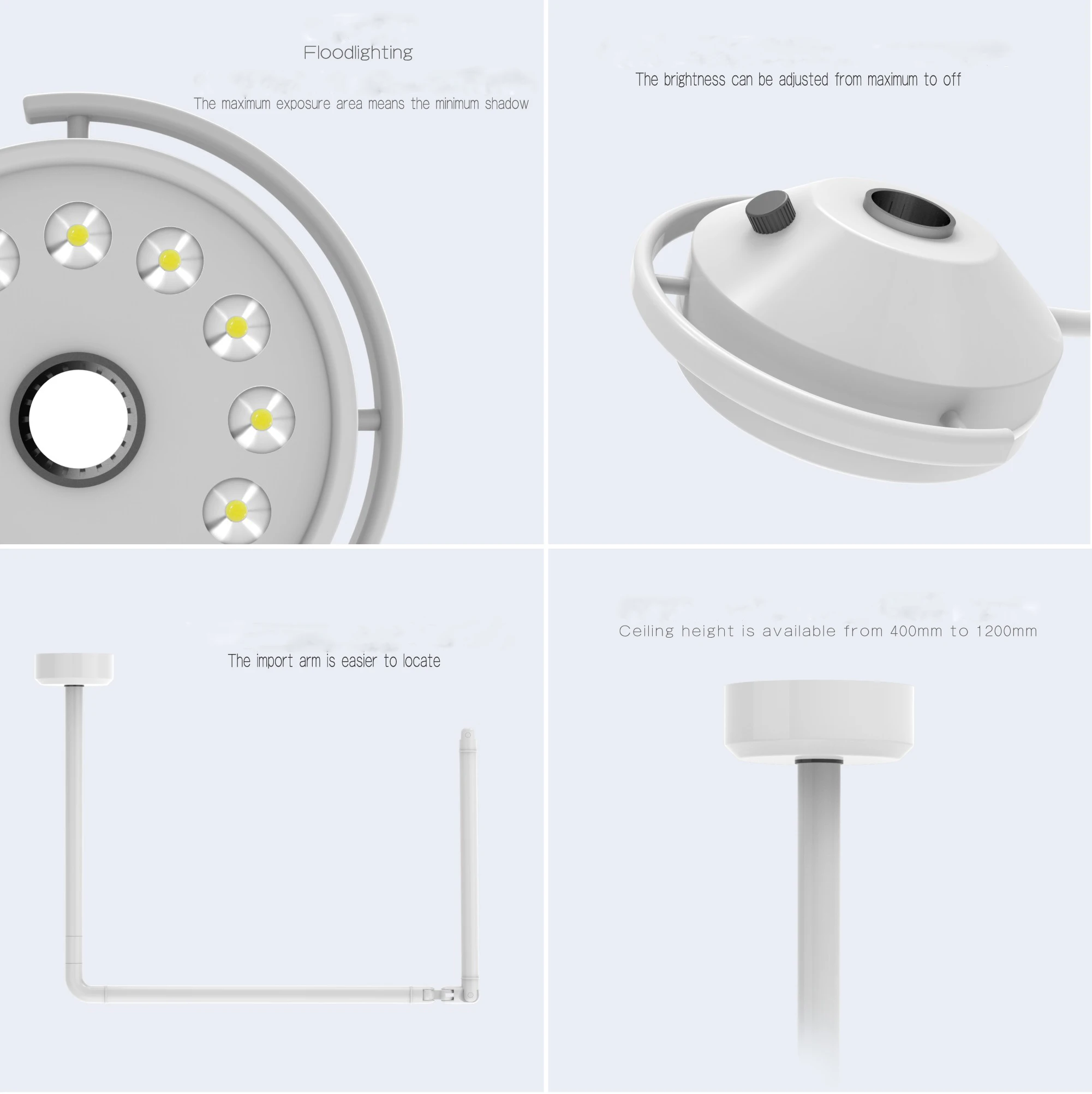 Потолочная лампа AMAIN OED/ODM AMOPL14 с универсальным соединением вращающаяся на 360 градусов и высокой яркостью