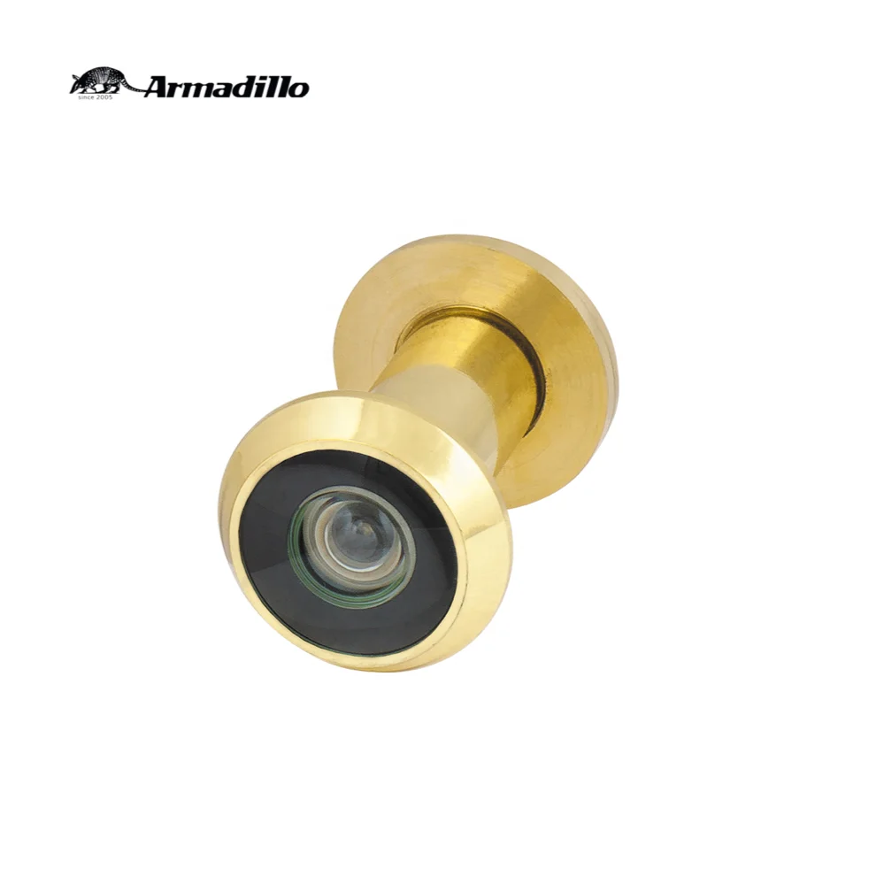 Hot Sale 200 Degree Plastic Lens Gold Plated Brass Door Eye Viewer Peephole