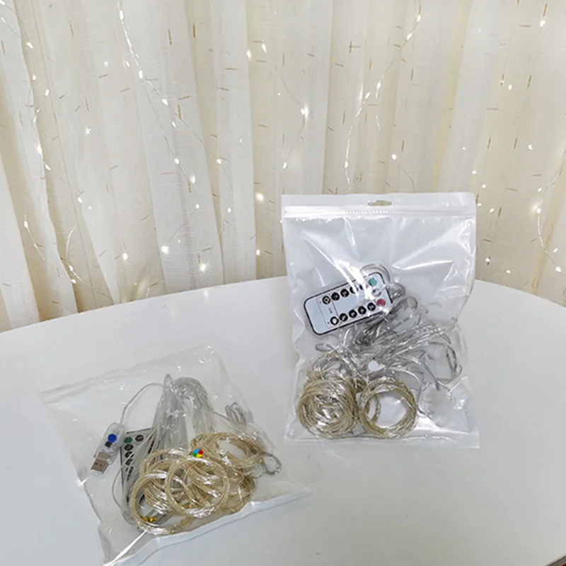 Оконная занавеска строки света 300 LED 8 режимов освещения гирляндой 5В USB пульт дистанционного управления для новогодних праздников, свадебной вечеринки, для декорации сада