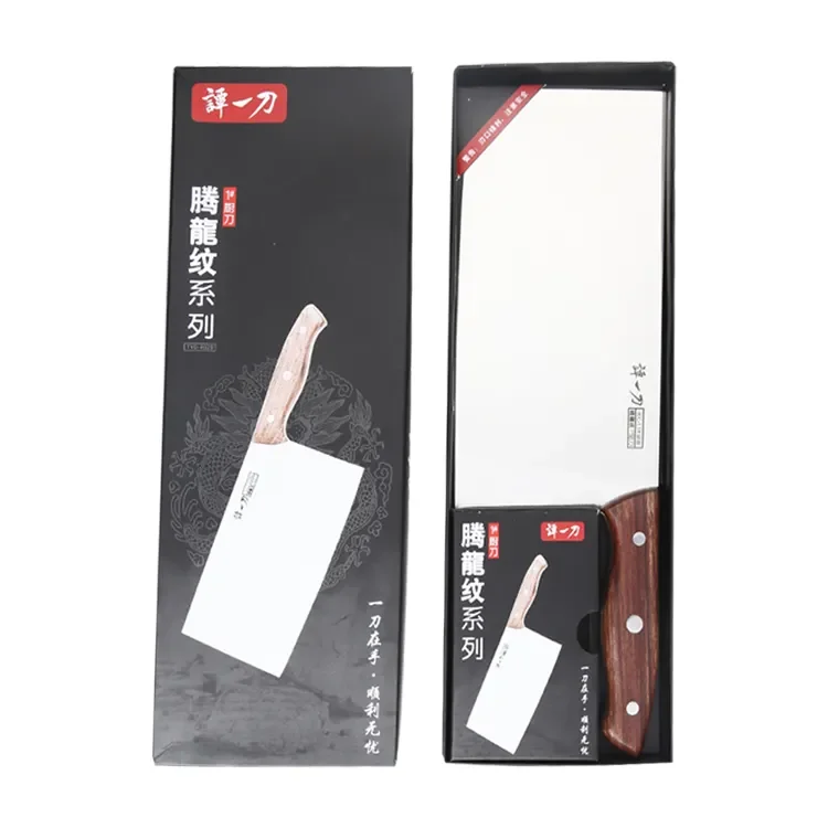 Professional Chef Knife Steel Cleaver Chopper Knife Kitchen Knifes Pp With Tpr Coating Handle