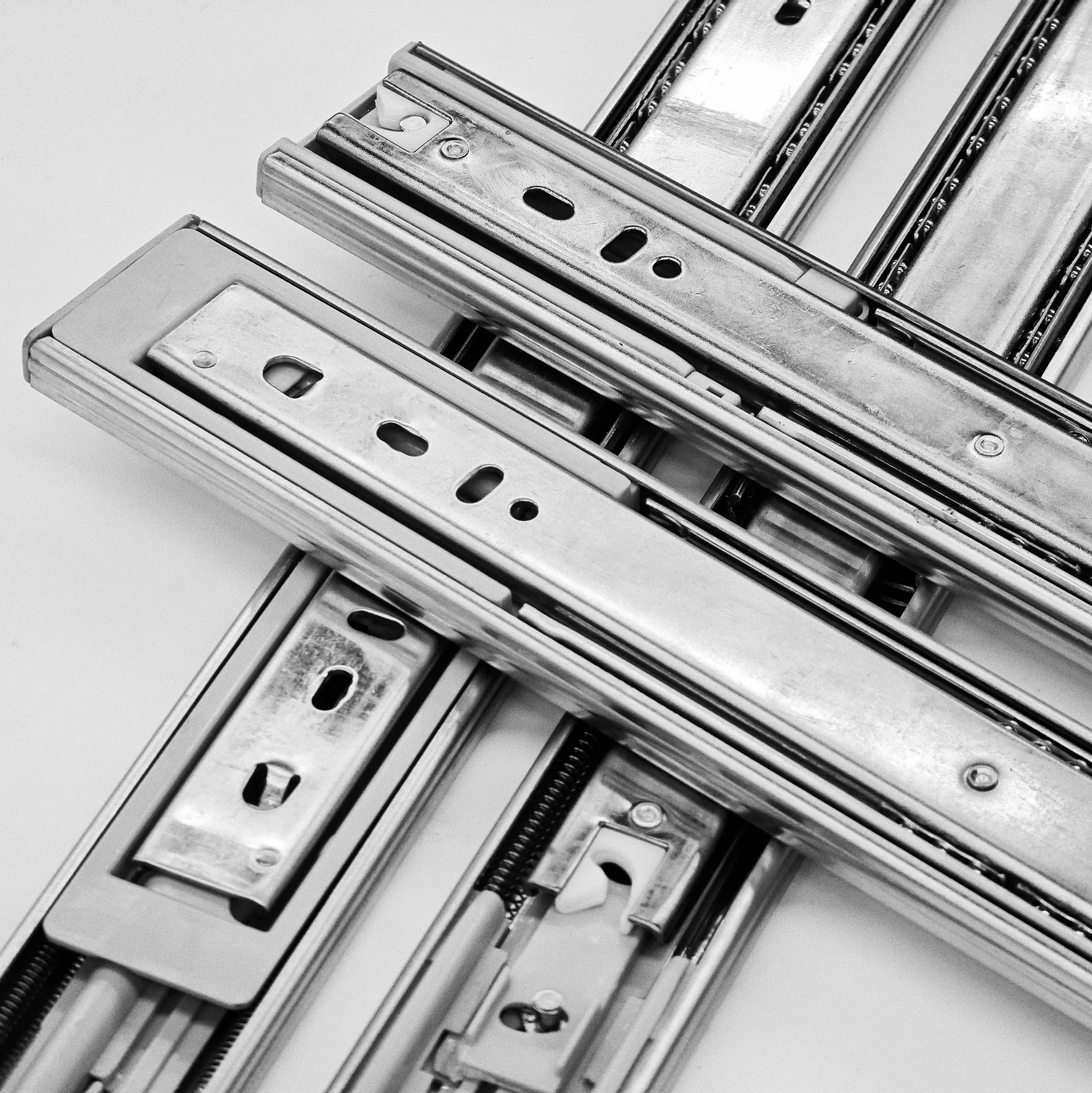 45mm Width Full Extension Soft Close Drawer Slide Soft Closure Side Mount Runners Telescopic Channels Jieyang Supplier OEM