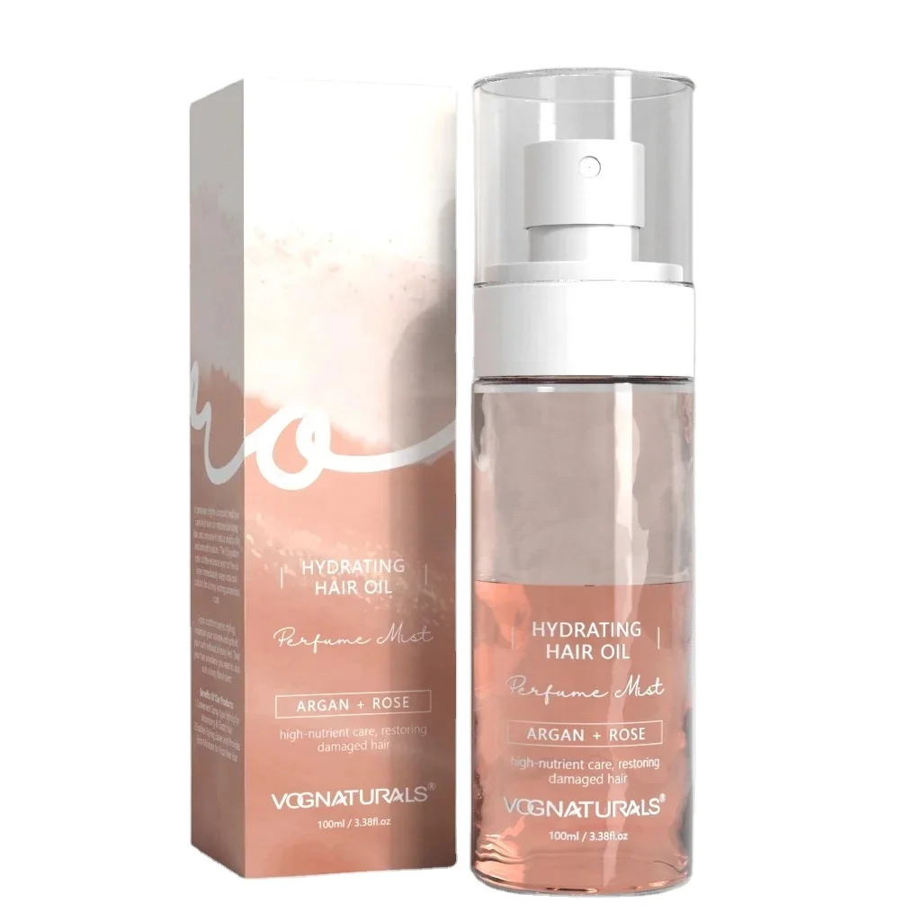 Private Label Hydrating Hair Oil Perfume Mist Spray Biotin Linseed Oil Smoothing Promote Growth Moisturizing Hair Spray