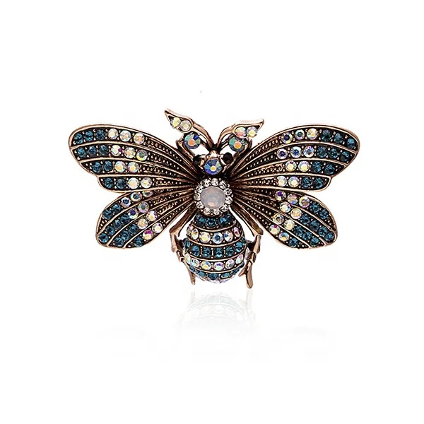 ins Rhinestone Pins Bee Back Pearl Charms for brooches jewelry Brooches Accessories women/girls canvas bag Brooch