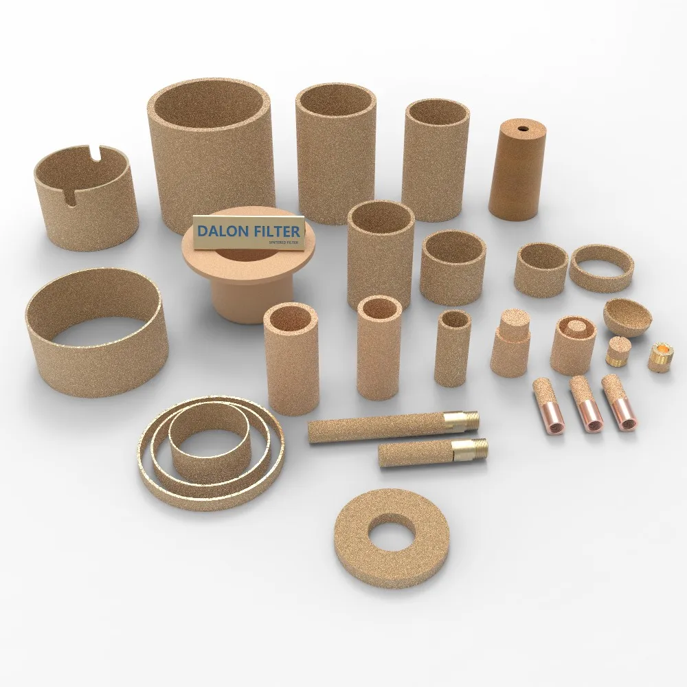Porous sintered metal metallic bronze powder cylinder laboratory oil filter